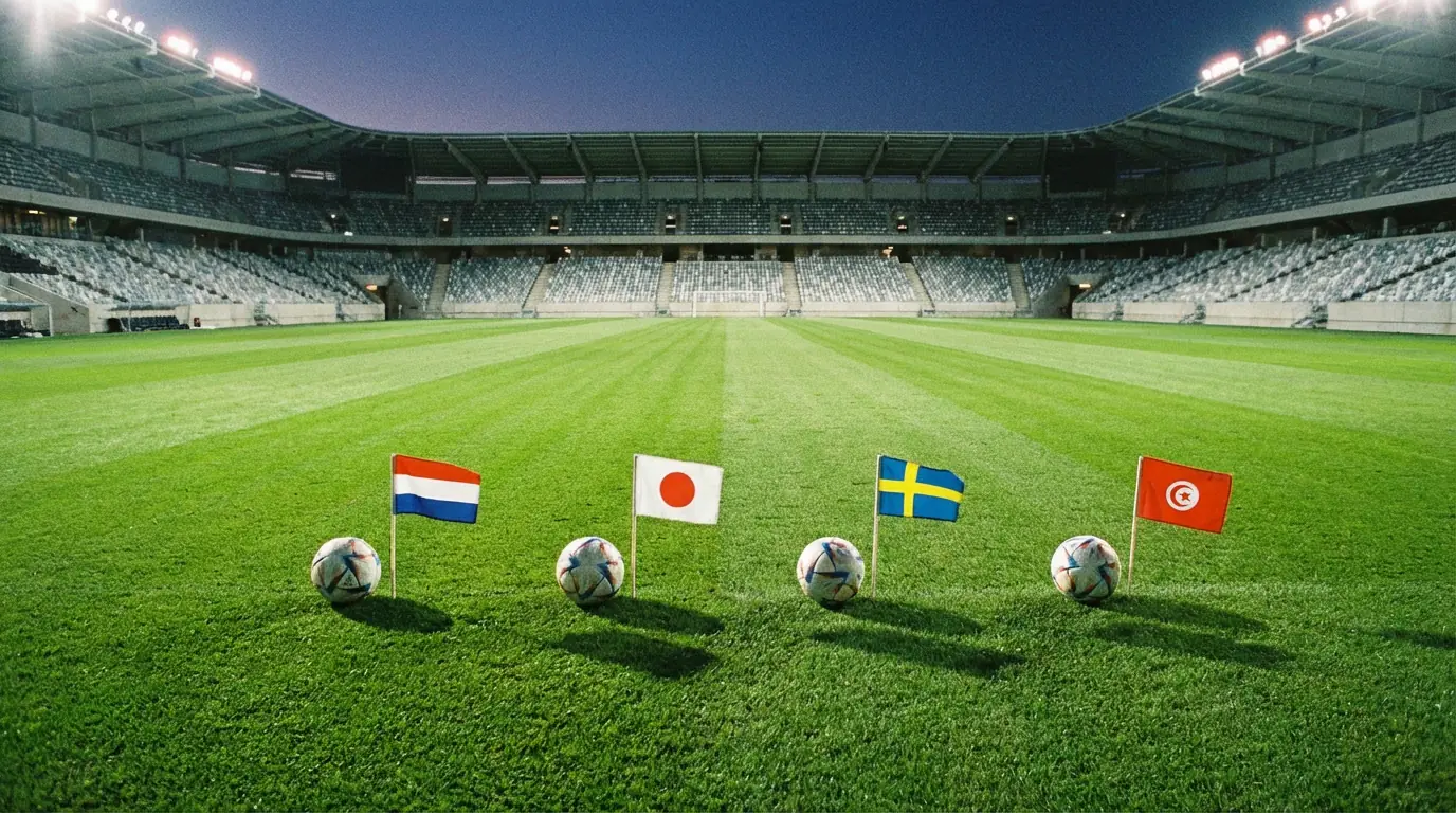 Grupp F WM 2026 Analyse mat Holland, Japan, Schweden an Tunesien