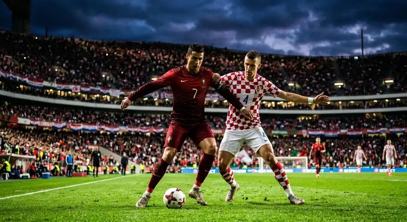 Zwou Nationalequippen am Spëtzematch bei der WM 2026 ënner de Flutluuchten, Spiller am Zweekampf