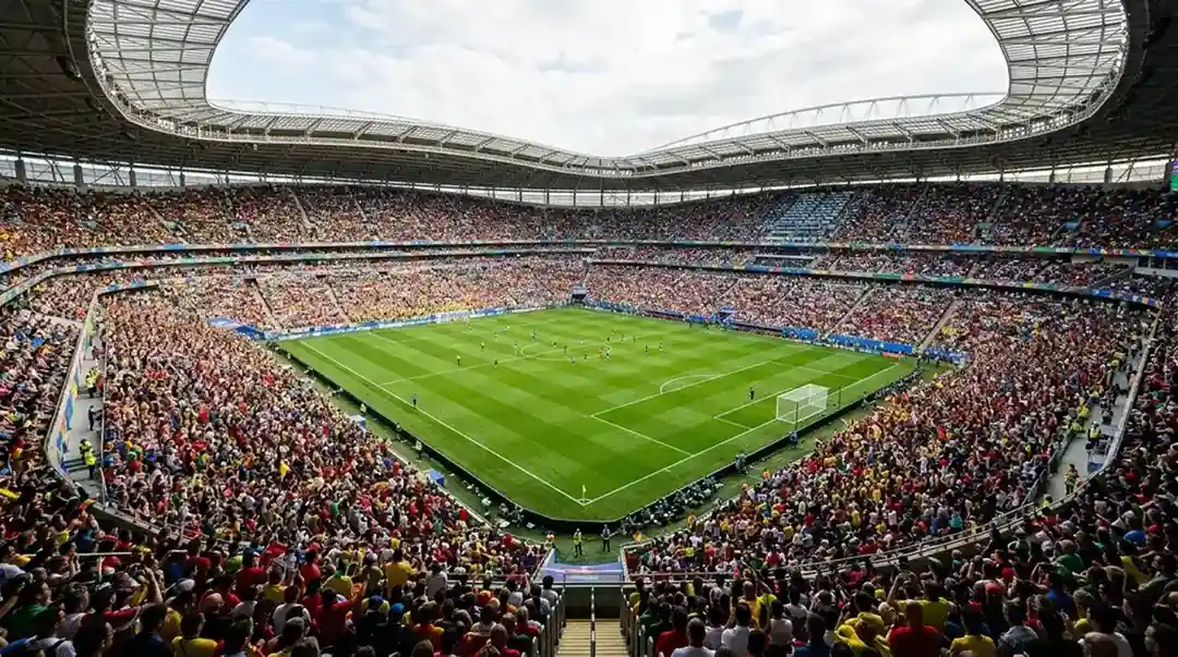 Ee vollt modernt Stadion bei der Weltmeeschterschaft 2026