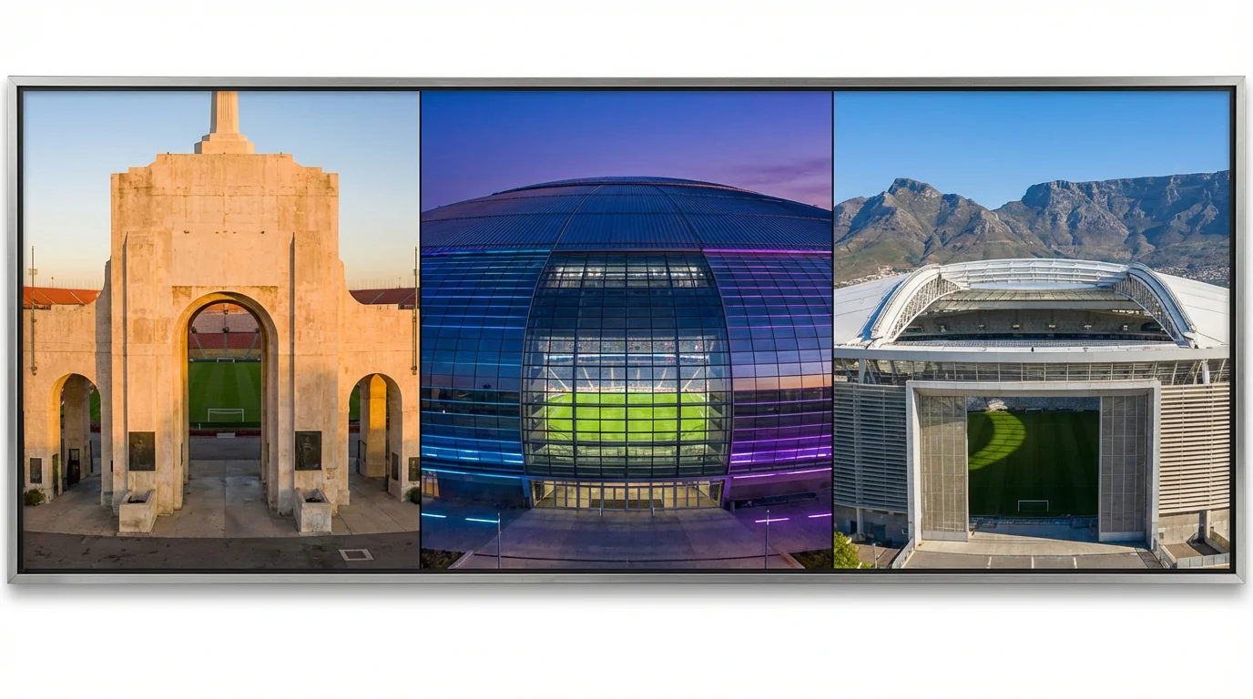 Distanzen tëscht WM 2026 Stadien an den USA Mexiko a Kanada